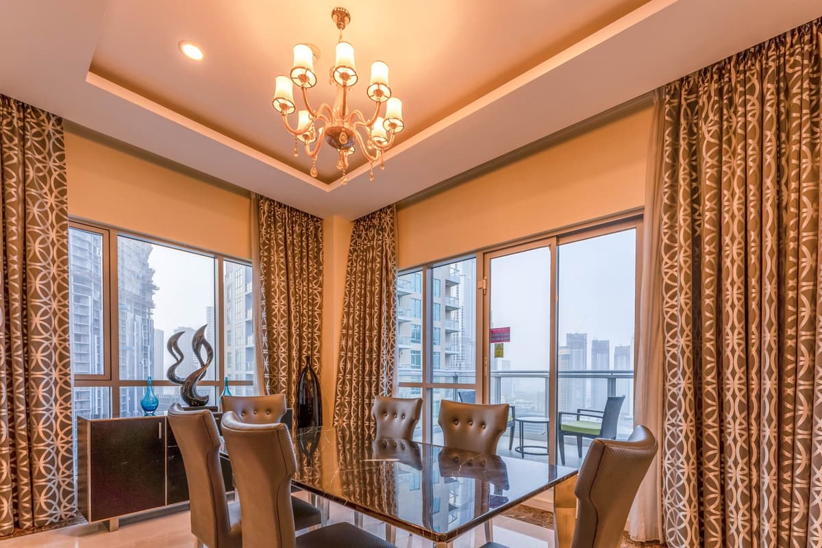4个卧室 皇家顶楼 有全景 Balcony Burj Khalifa 和泉景
