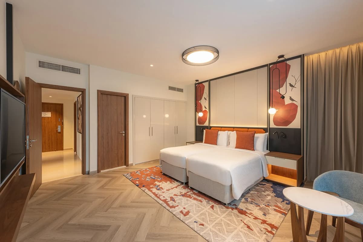 1 Schlafzimmer Familie Twin Suite Balkon Boulevardblick